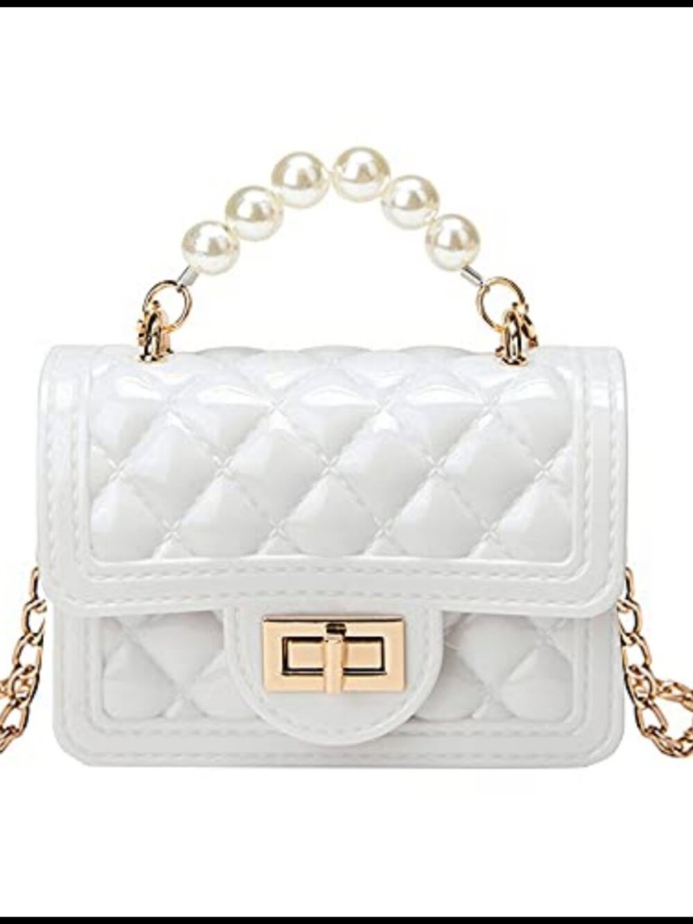 Silicone Resin Crossbody Purse with Chain Strap Adjustable Detachable Mini
